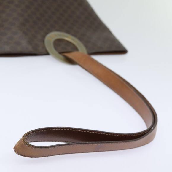 CELINE Macadam Canvas Shoulder Bag Pvc Leather Brown Gold - Picture 7 of 13